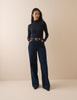 Navy Cord High Rise Soho Wide Leg Jeans