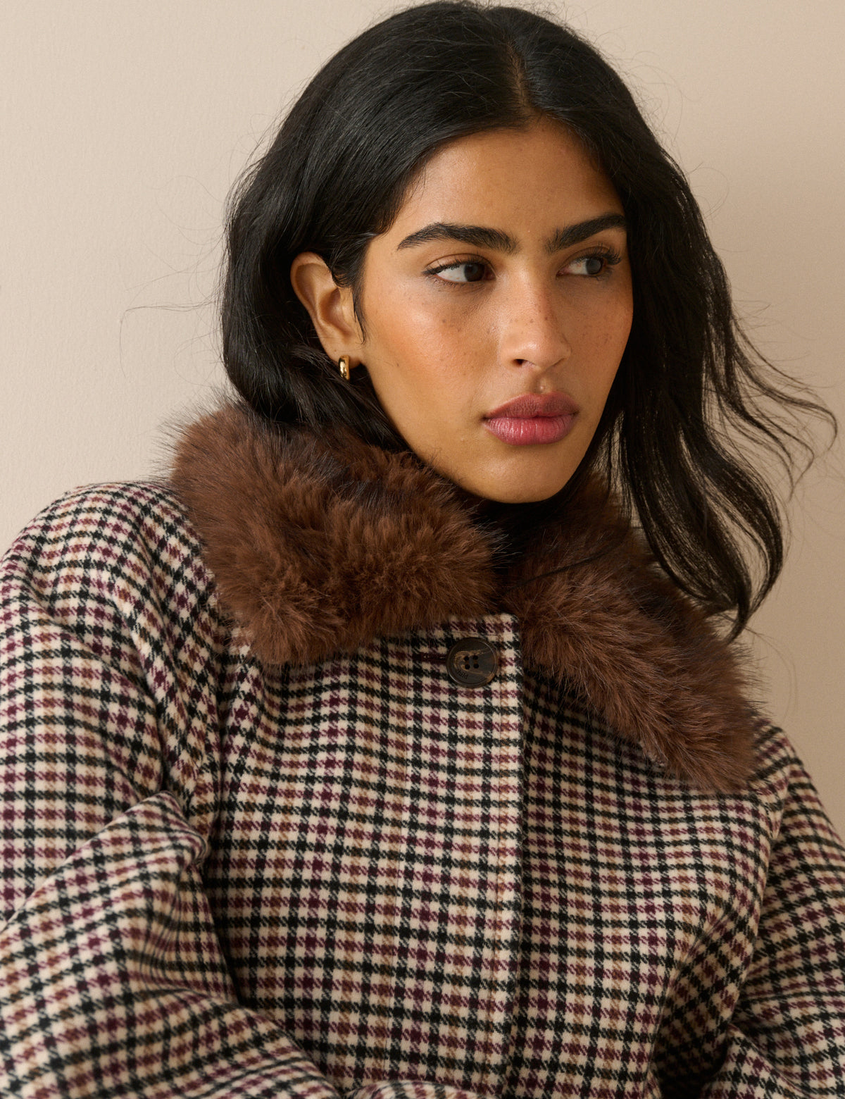 Heritage Faux Fur Collar Bomber Jacket
