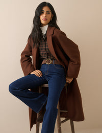 Brown Wool-Blend Coat