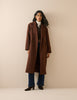 Brown Wool-Blend Relaxed Fit Coat