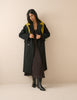 Black Wool-Blend Coat