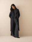 Navy Wool-Blend Coat