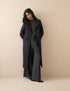 Navy Wool-Blend Coat