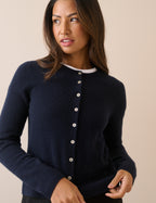 Navy Cashmere Cardigan
