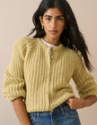 Chartreuse Chunky Knit Cardigan