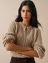 Beige Chunky Knitted Cardigan