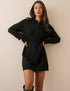 Black Knitted Mini Dress