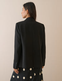 Black Double Breasted Alicia Blazer