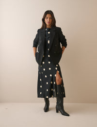 Black Double Breasted Alicia Blazer
