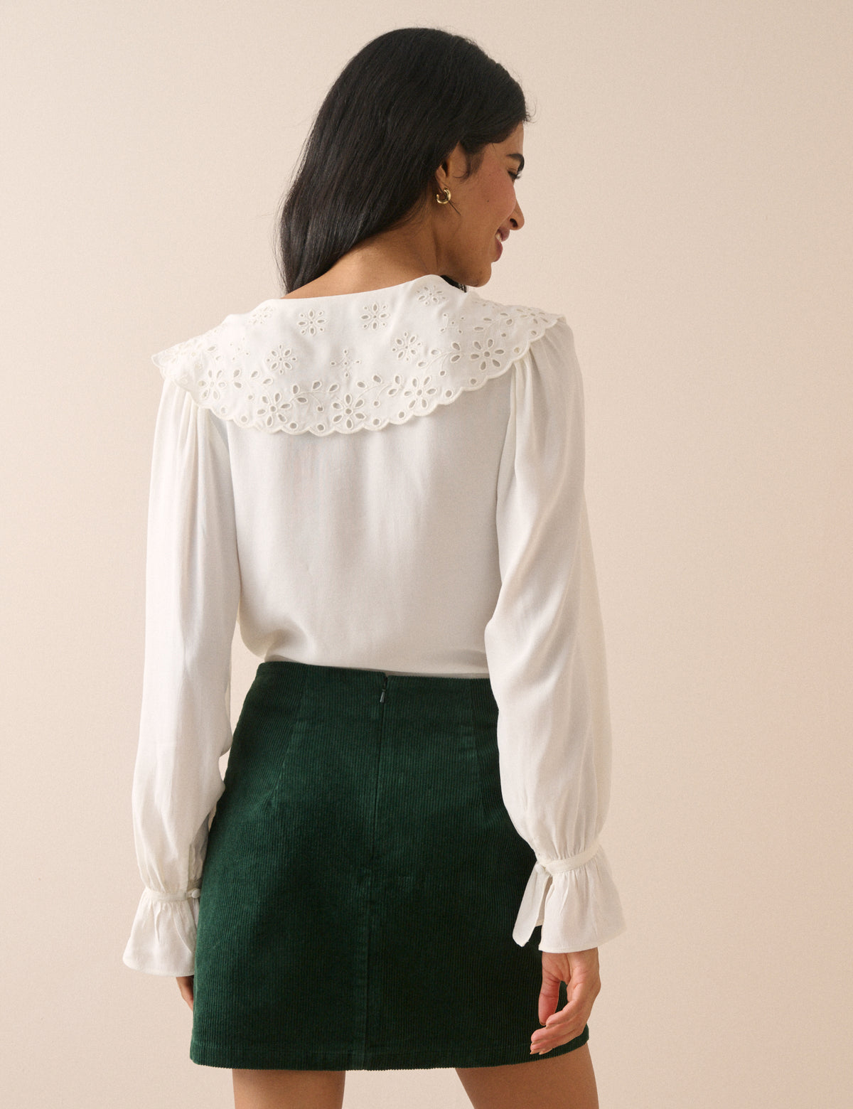 Forest Green Cord Patch Pocket Mini Skirt