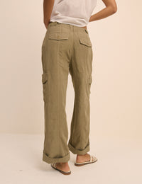 Khaki Straight Leg Cargo Trousers