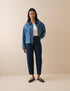 Dark Blue Denim Putney Barrel Leg Jeans