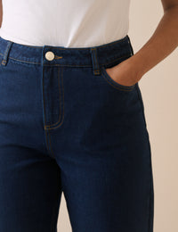 Dark Blue Denim Putney Barrel Leg Jeans
