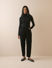 Black Cord Putney Barrel Leg Jeans