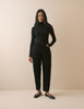 Black Cord Putney Barrel Leg Jeans