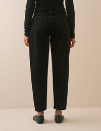Black Cord Putney Barrel Leg Jeans