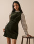 Green Cord Vicky Mini Dress