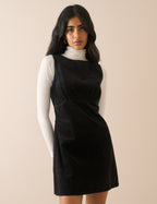 Black Cord Vicky Cord Mini Dress