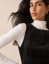 Black Cord Vicky Cord Mini Dress
