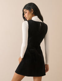 Black Cord Vicky Cord Mini Dress