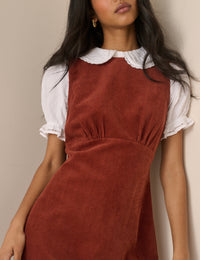 Auburn Cord Vicky Mini Dress