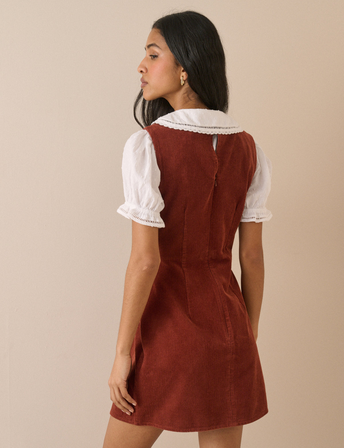 Auburn Cord Vicky Mini Dress