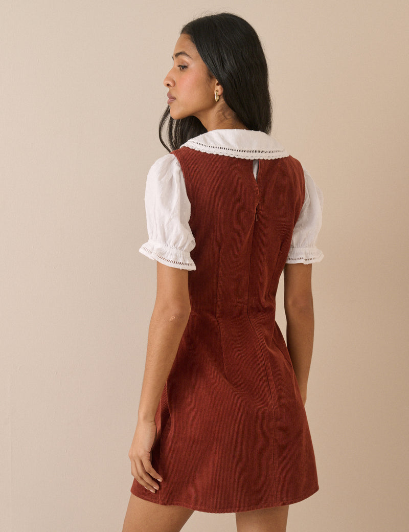 Auburn Cord Vicky Mini Dress