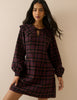 Black and Red Tartan Hannah Cord Mini Dress