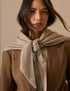 Beige Marle Wool-Blend Large Triangle Scarf