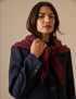 Burgundy Wool-Blend Large Triangle Scarf