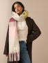 Pink Striped Blanket Scarf