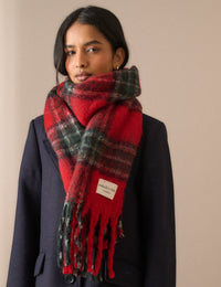 Red Tartan Blanket Scarf