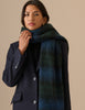 Green and Blue Check Blanket Scarf