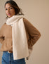 Cream Ribbed Scarf