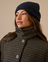Navy Ribbed Beanie