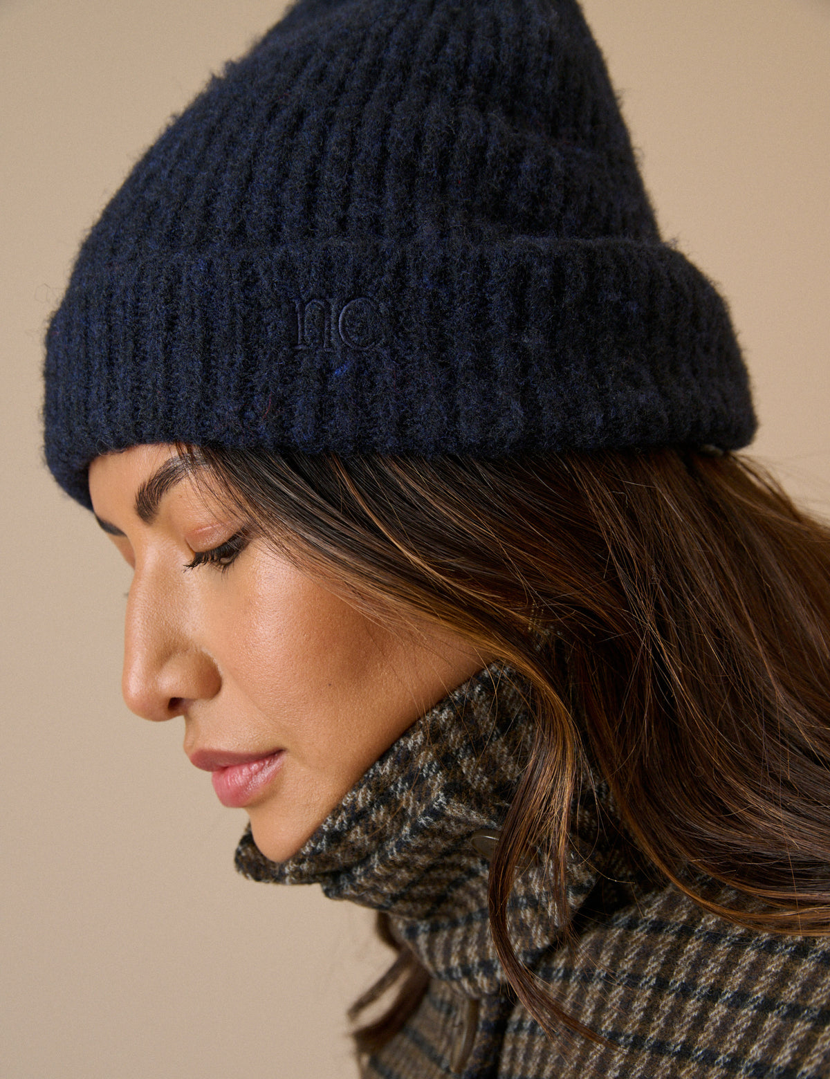 Navy Ribbed Beanie