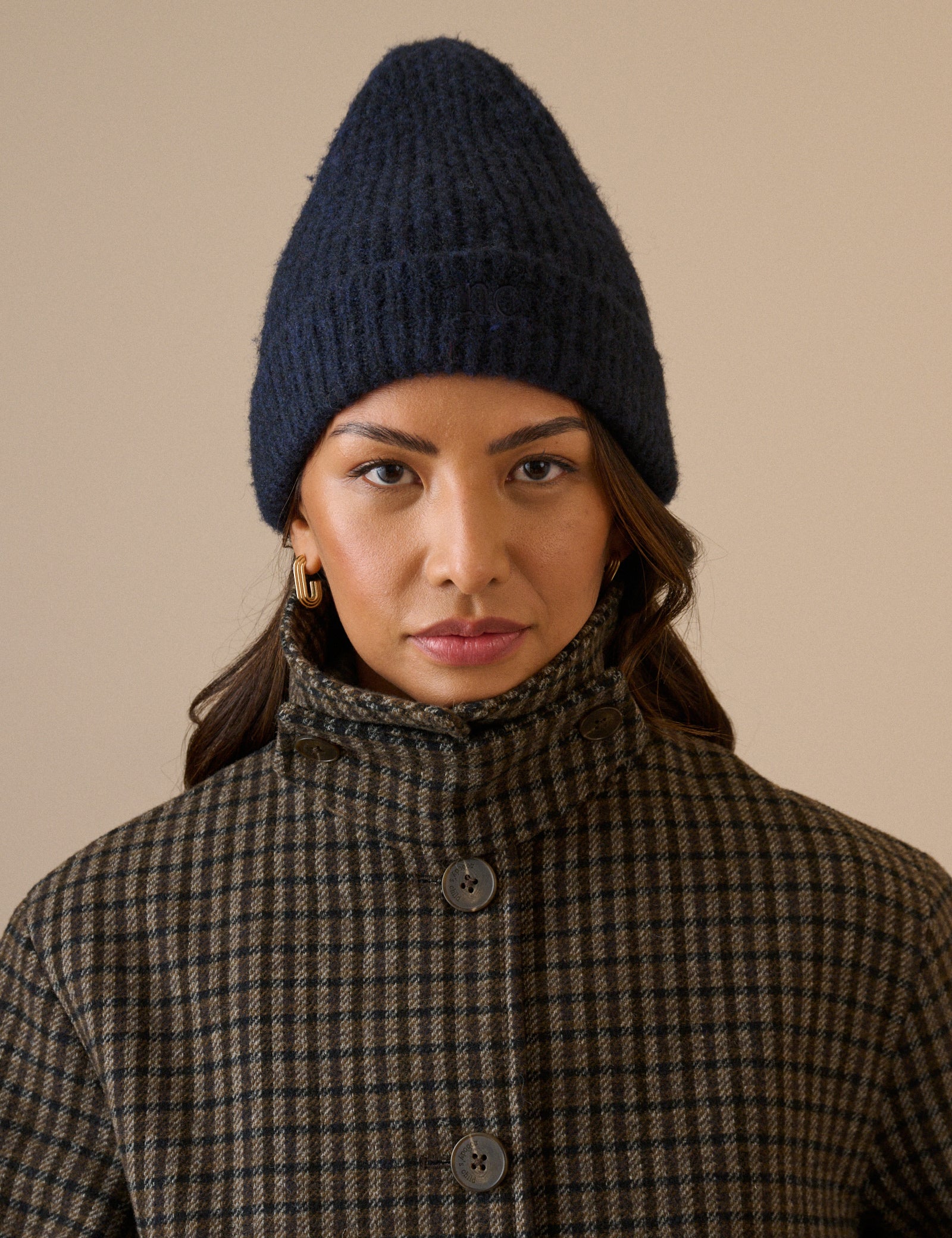 Navy Ribbed Beanie