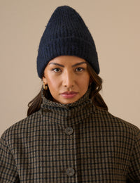 Navy Ribbed Beanie