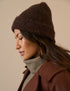 Brown Ribbed Beanie