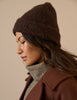 Brown Ribbed Beanie