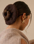 Brown Oversized Ribbed Scrunchie