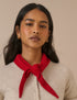 Red Wool-Blend Knitted Neckerchief