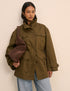 Khaki Funnel Neck Norine Utility Jacket