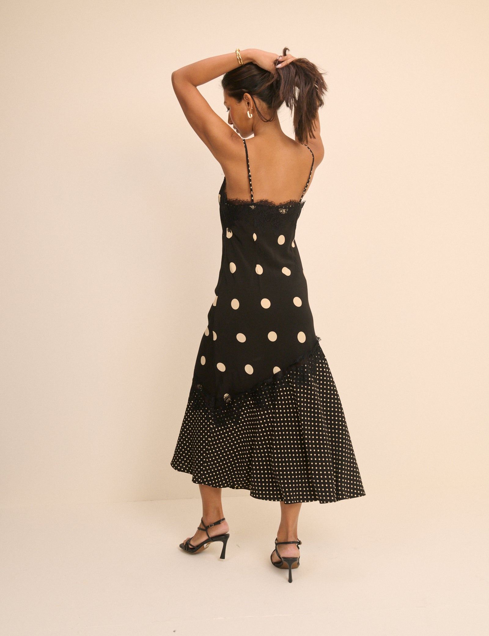 Petite Black Polka Dot Natasha Maxi Dress