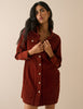 Rust Orange Cord Sheena Shirt Dress