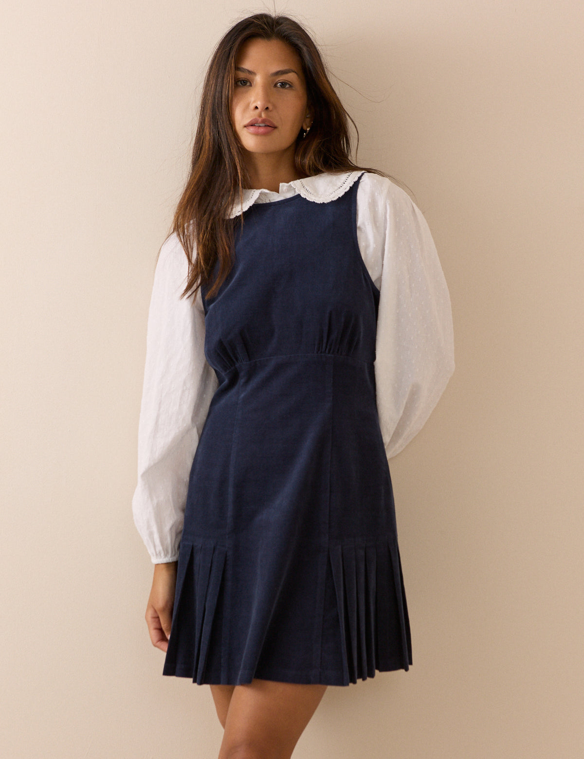 Navy Cord Elma Mini Dress