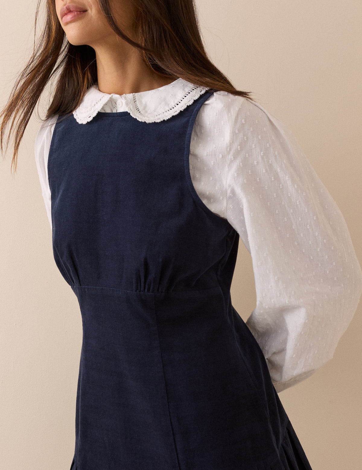 Navy Cord Elma Mini Dress