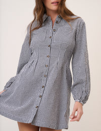 Black Gingham Montego Mini Dress