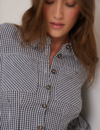 Black Gingham Montego Mini Dress