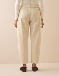 Cream Cord Putney Barrel Leg Jeans